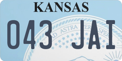 KS license plate 043JAI