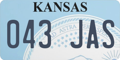 KS license plate 043JAS