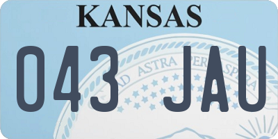 KS license plate 043JAU