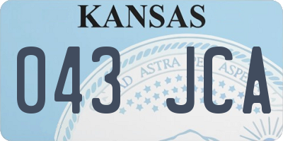 KS license plate 043JCA