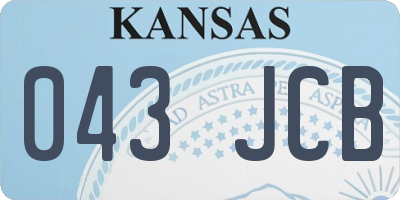 KS license plate 043JCB