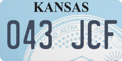 KS license plate 043JCF