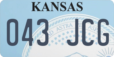 KS license plate 043JCG