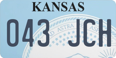 KS license plate 043JCH