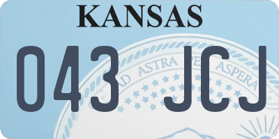 KS license plate 043JCJ