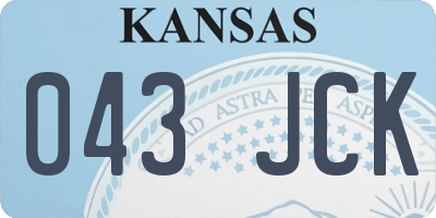 KS license plate 043JCK