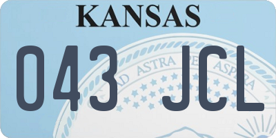 KS license plate 043JCL