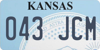 KS license plate 043JCM