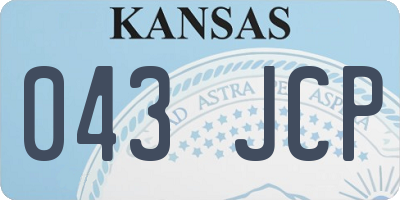 KS license plate 043JCP