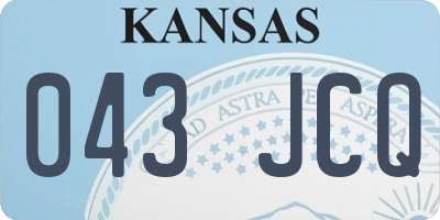 KS license plate 043JCQ