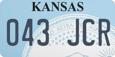KS license plate 043JCR
