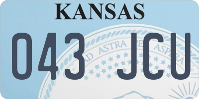 KS license plate 043JCU