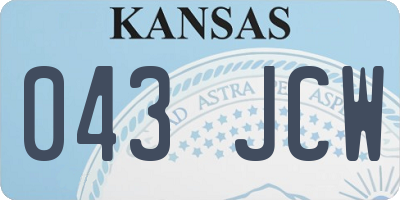 KS license plate 043JCW