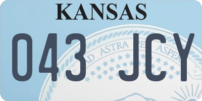 KS license plate 043JCY
