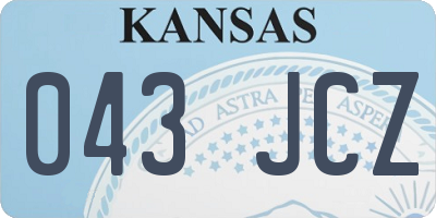 KS license plate 043JCZ