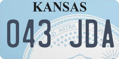 KS license plate 043JDA
