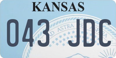 KS license plate 043JDC