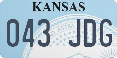 KS license plate 043JDG