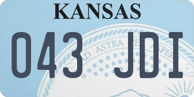 KS license plate 043JDI