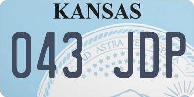 KS license plate 043JDP