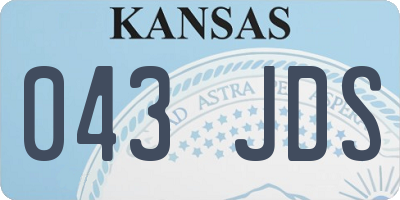 KS license plate 043JDS