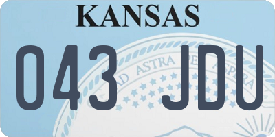 KS license plate 043JDU