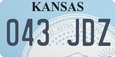 KS license plate 043JDZ