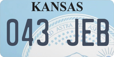 KS license plate 043JEB