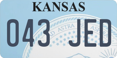 KS license plate 043JED