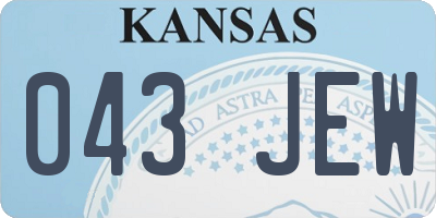 KS license plate 043JEW