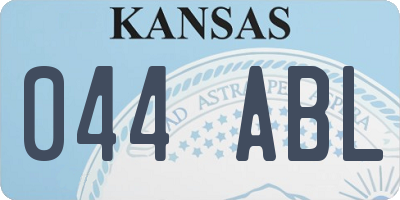 KS license plate 044ABL