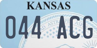KS license plate 044ACG