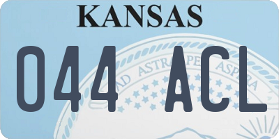 KS license plate 044ACL