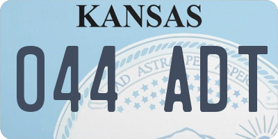 KS license plate 044ADT