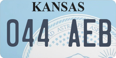 KS license plate 044AEB