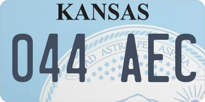 KS license plate 044AEC