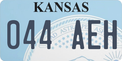 KS license plate 044AEH
