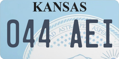 KS license plate 044AEI