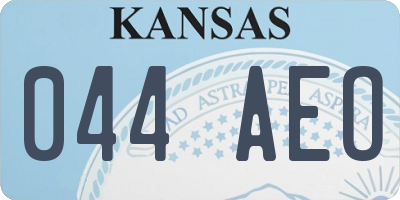 KS license plate 044AEO