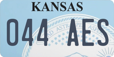 KS license plate 044AES