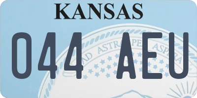 KS license plate 044AEU