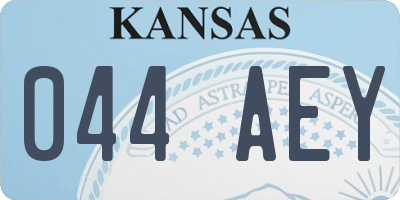 KS license plate 044AEY