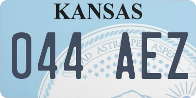 KS license plate 044AEZ