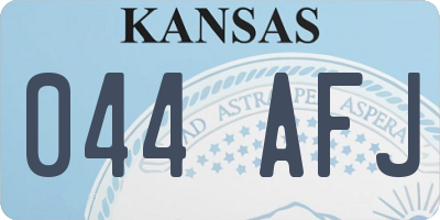 KS license plate 044AFJ