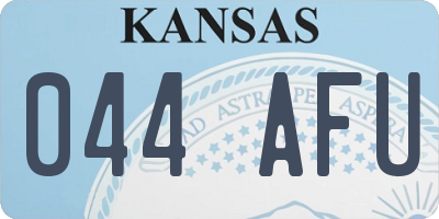 KS license plate 044AFU