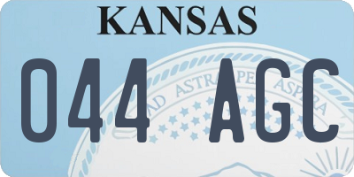 KS license plate 044AGC