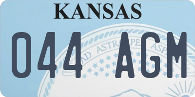 KS license plate 044AGM