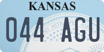 KS license plate 044AGU