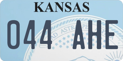 KS license plate 044AHE
