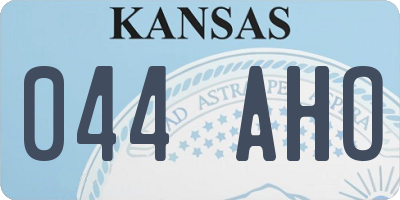 KS license plate 044AHO